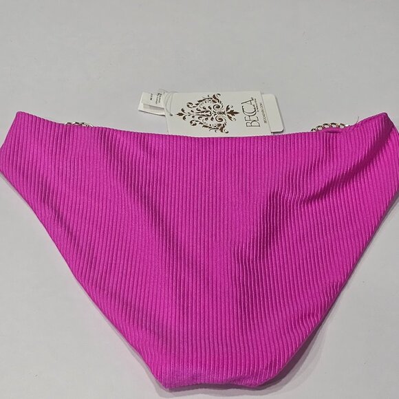 Becca Monte Carlo Shiny Rib Hipster Bikini Bottoms - Picture 6 of 8